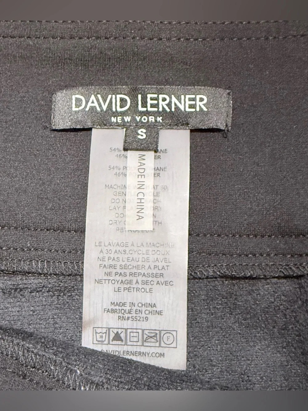 NWOT - David Lerner Vegan Leather Asymmetrical Wrap Mini Skirt Small